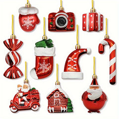 Christmas Decorations Plastic Socks Cane Pendants Small Pendants