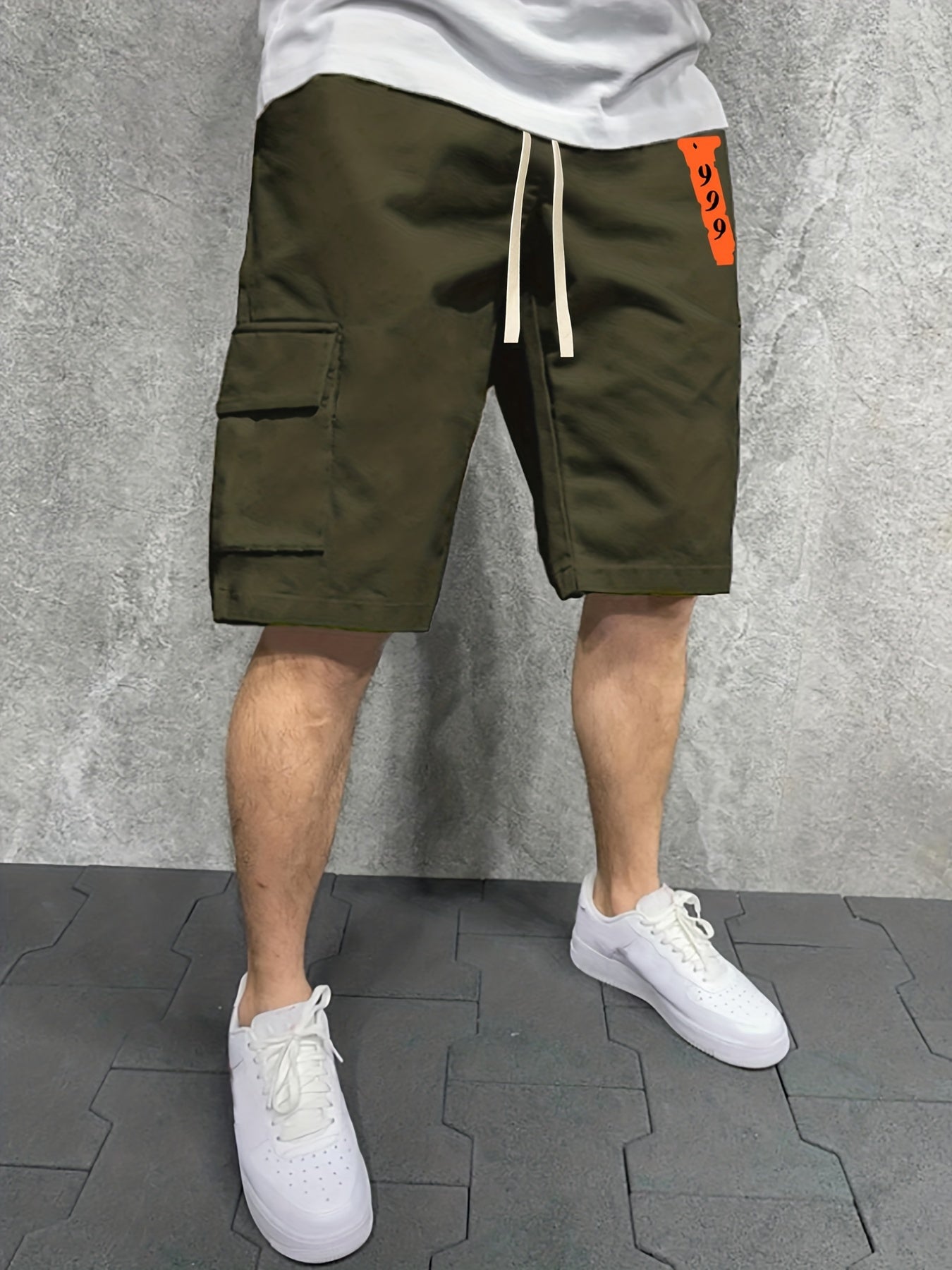 Men's V & 22 Graphic Casual Sports Shorts