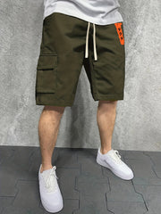 Men's V & 22 Graphic Casual Sports Shorts