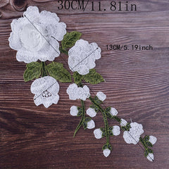 2pcs Ethnic Style Flower Embroidery Applique Patches For Skirt Sew On Clothing