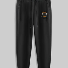 Skeleton Halloween Pumpkin Print Men's Sweatpants Loose Casual Trousers
