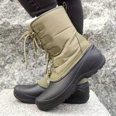 Women's Double Block Fur Snow Boots Warm Anti Slip Outdoor Hiking Boots