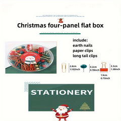 Assorted Paper Clips Set with Tial Clips and Round Box