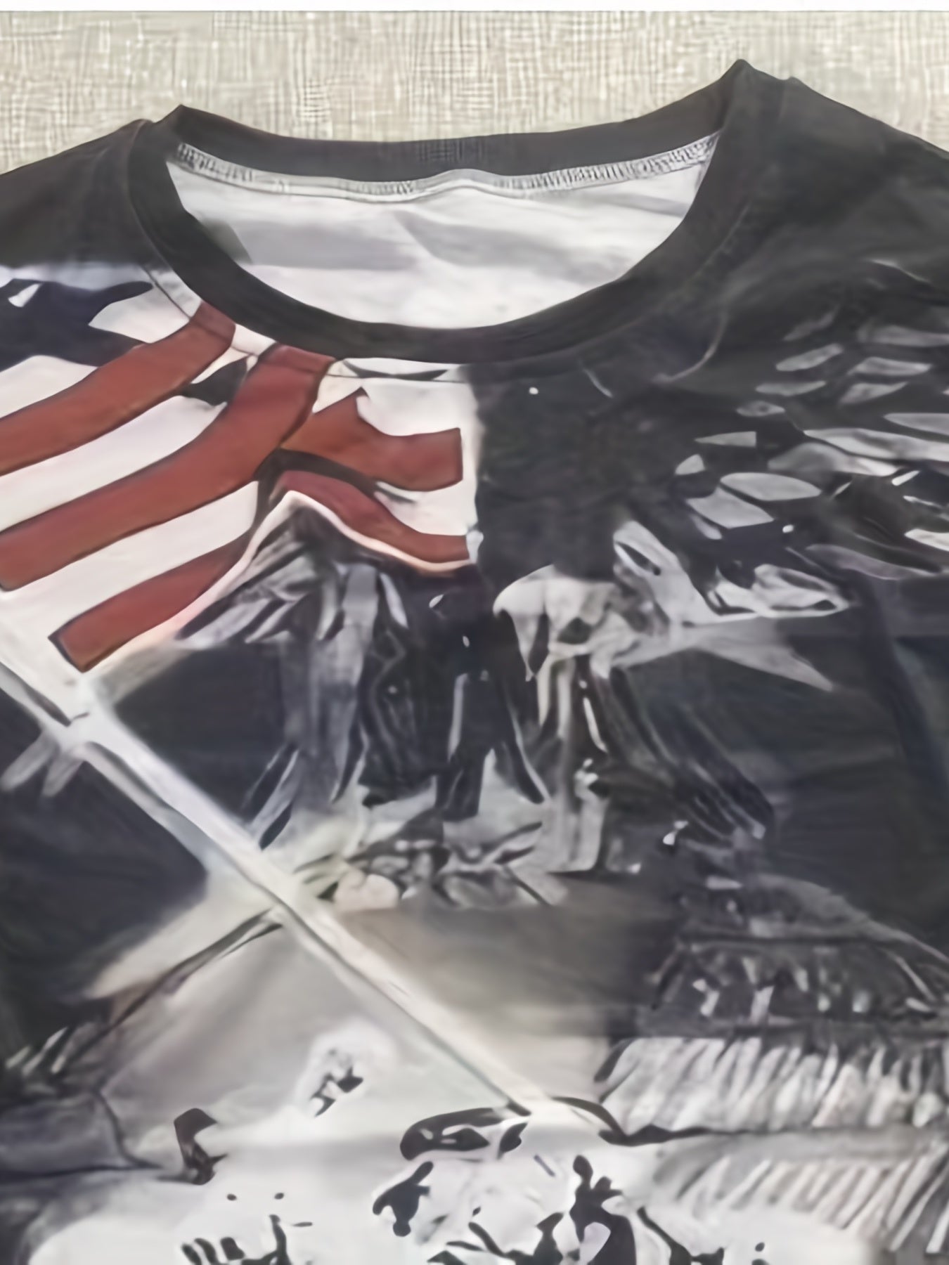 3D American Flag Print Men's T Shirt for Summer