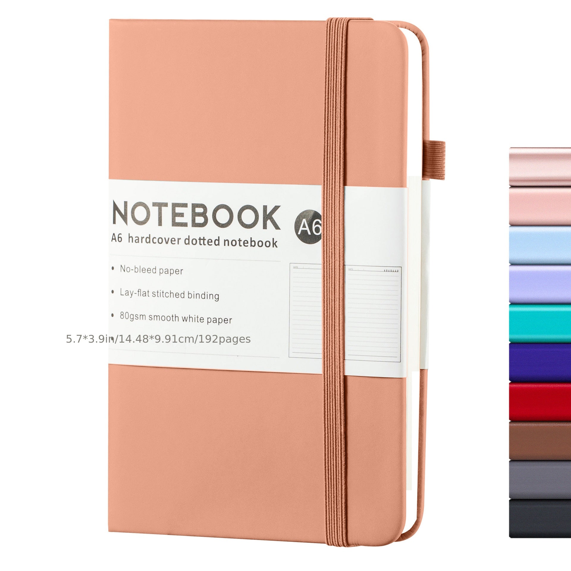 A5 Lined Hardcover Journals Notebook 192 Pages 10 Colors Classic Ruled Notebooks