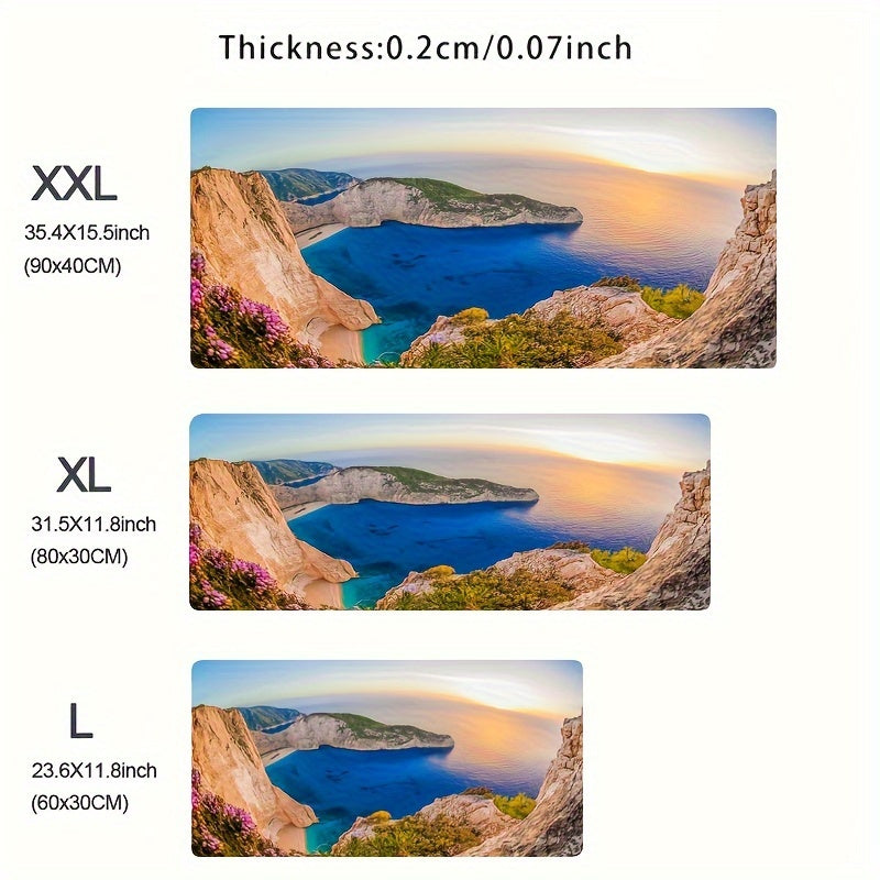 Beach And Seaside HD Landscape Large Mouse Pad Non Slip Gaming Mouse Pad