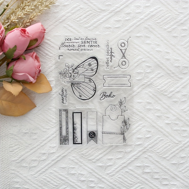 DIY Decorative Transparent Stamp - English Flower Design