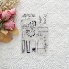 DIY Decorative Transparent Stamp - English Flower Design