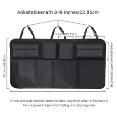 Car Trunk Storage Bags Rear Seat Car Storage Box w/ 8 Large Bags