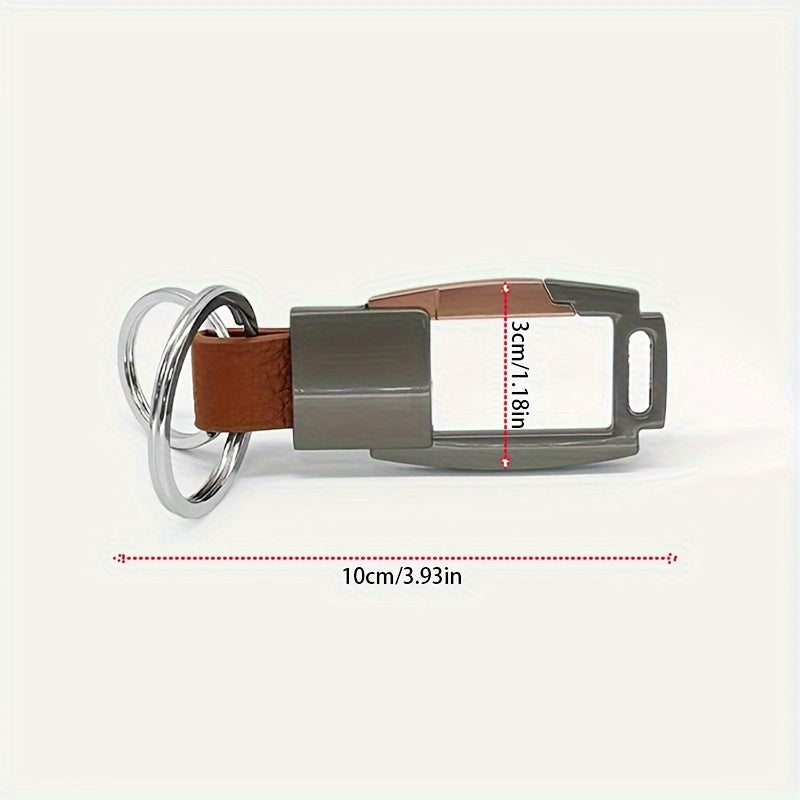 2pcs Titanium Alloy Keychain Key Ring For Men Women Car Keychain Pendant