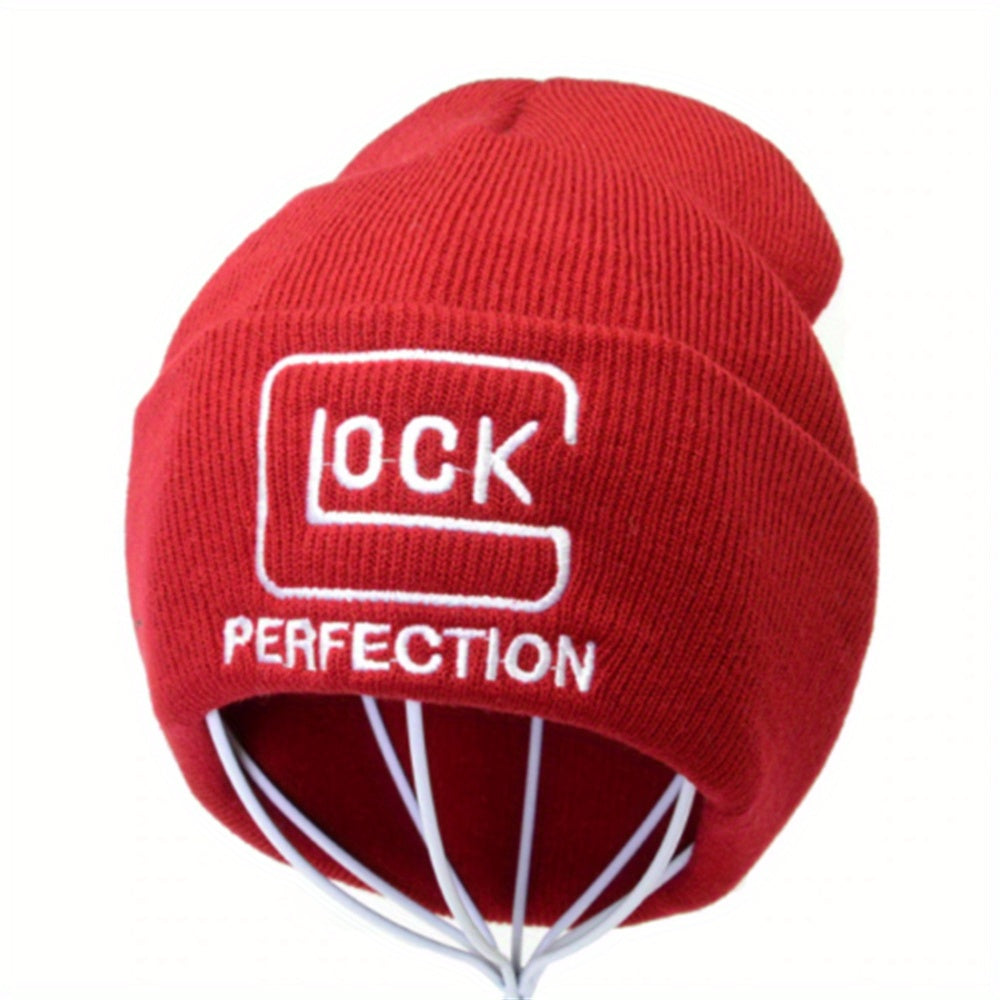 Sport Knit Beanie Hat Letter Printing Autumn Winter Warm Ski Hat Men Women