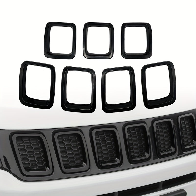 7pcs Grille Inserts Grill Cover Protective Casing Exterior Accessories