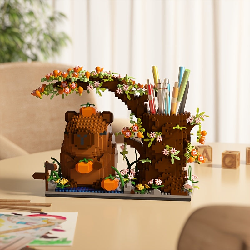 Charming Capybara Pen Holder Desk Organizer