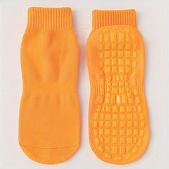 3 Pairs Anti-slip Trampoline Yoga Floor Socks Mid-tube Non-slip Socks