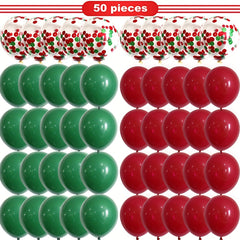 50pcs Christmas Latex Balloon Set Holiday Celebration Party Decor