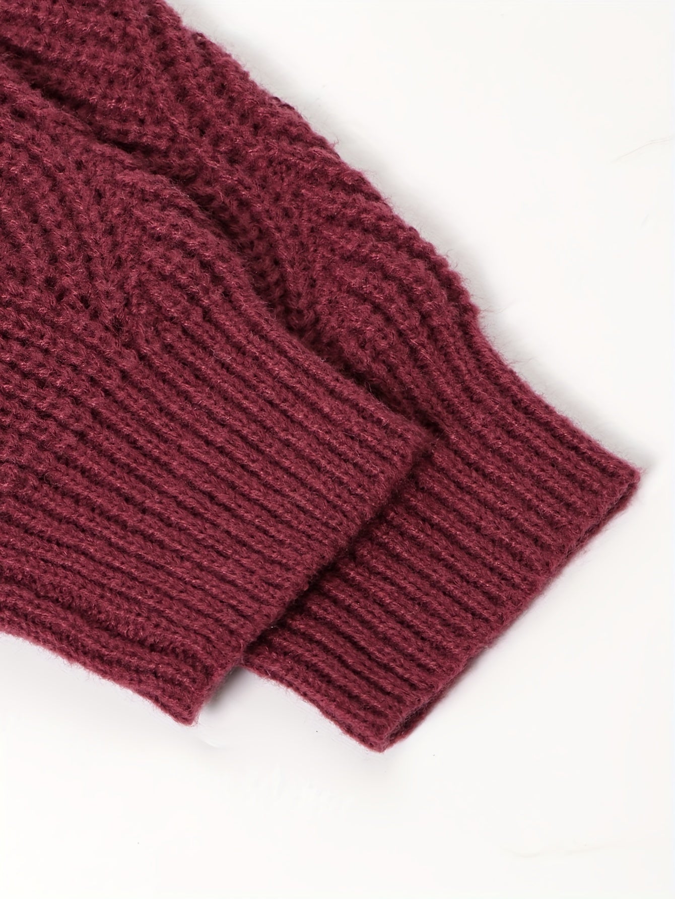 Solid Jacquard High Neck Jumper