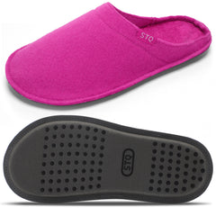 Women's Plush Home Slippers Solid Indoor Slides
