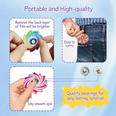 5pcs Mini Colorful Fidget Spinner Toys for Kids Ages 6