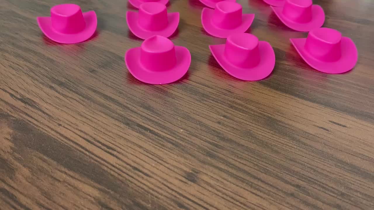 10pcs Pink Mini Cowboy Hat for Party Toy Doll Decor
