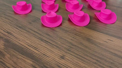10pcs Pink Mini Cowboy Hat for Party Toy Doll Decor