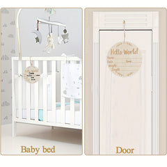 Hello World Newborn Sign with Ink Pad for Baby Hand and Footprints