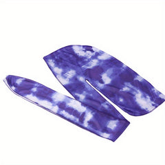 Tie Dyed Thick Silky Durag Floral Print Wave Cap