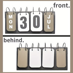 Metal Desk Calendar Standing Flip Desktop Perpetual Flip Calendar