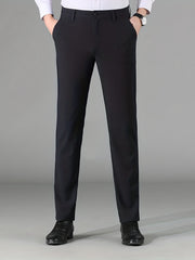 Men's Slim Fit Formal Solid Dress Pants for Business