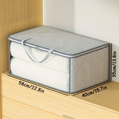 Large Capacity Storage Bag With Handles Portable Non-woven Clothes Storage Bag