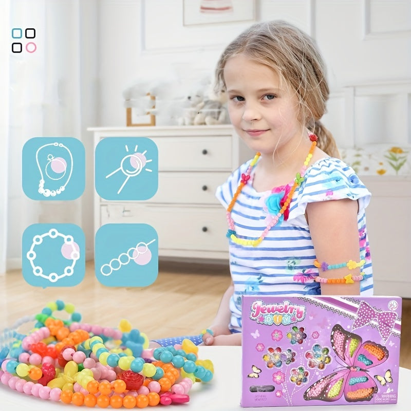DIY Pop Beads Toy Necklace Bracelet Set for Kids