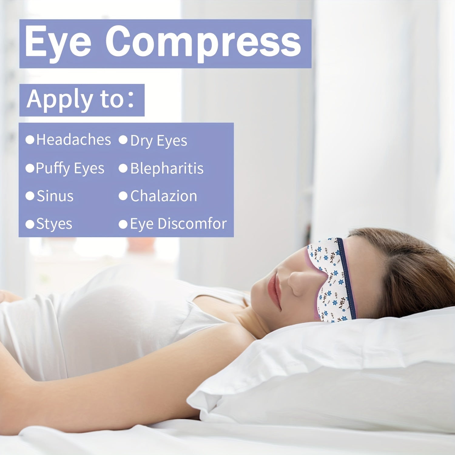 Moist Heat Eye Compression Pads, Light Blocking Eye Masks for Dry Eyes