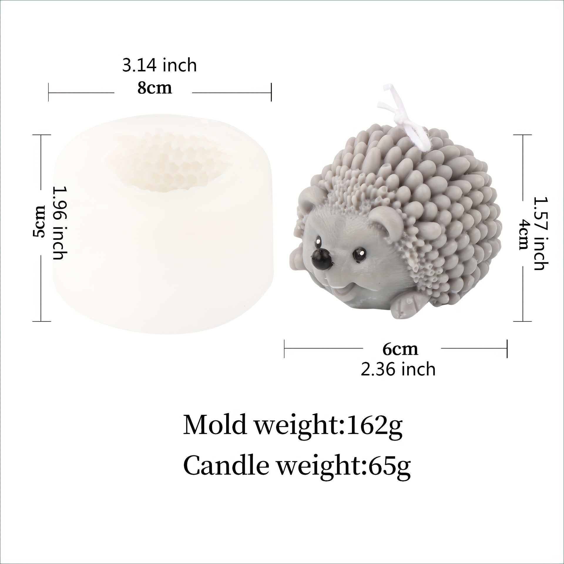 3D Hedgehog Silicone Mold DIY Cake Decoration Mold