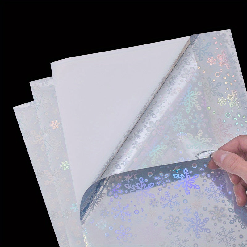 5pcs Holographic Flash Sticker Diffuse Waterproof Spot Rainbow Star A4 Vinyl
