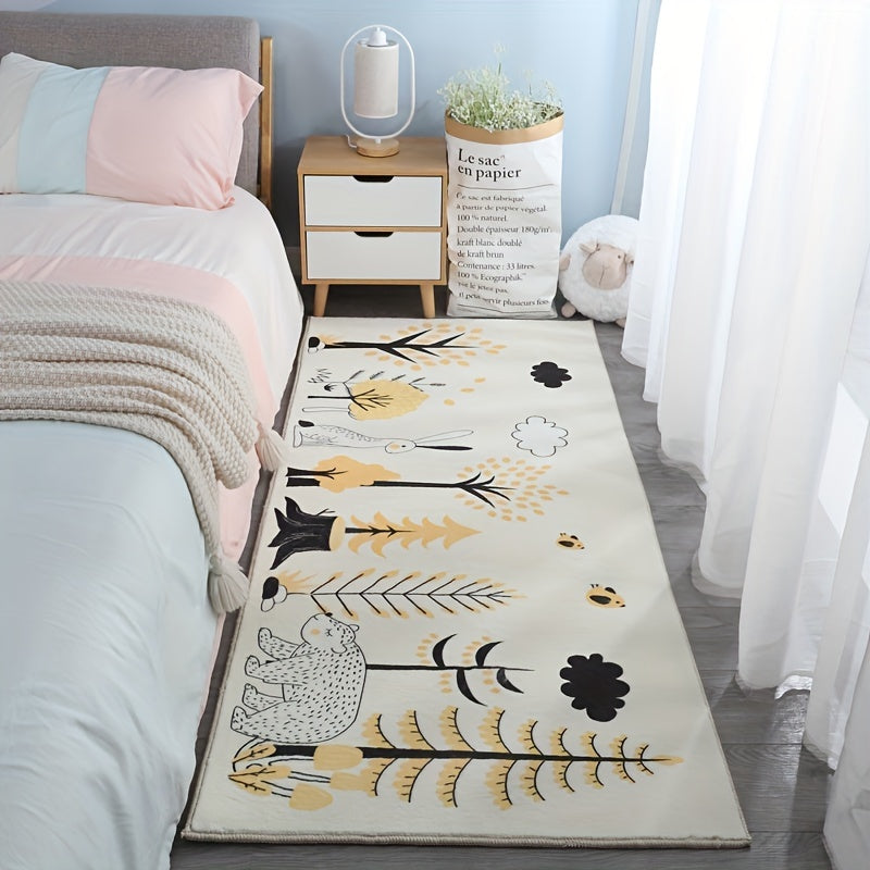 Thickened Shaggy Rugs For Bedroom Modern Cashmere Bedroom Long Strip Bedside Rug