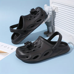 Men's Breathable Non Slip Clogs With Night Light Charm