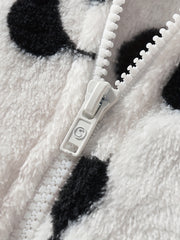 Panda Hooded Jumpsuit Baby Boys Thermal Bodysuit