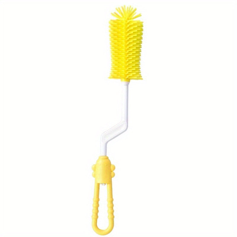 360 Rotating Silicone Bottle Brush Set for Baby Bottles, Pacifiers & Straws