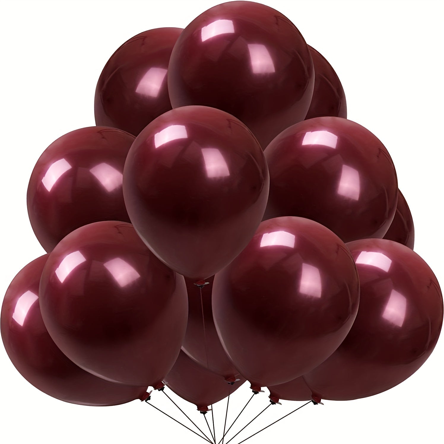 60pcs Burgundy Red Party Latex Balloons 5inch Wine Red Balloons