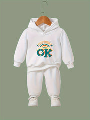 Girls Long Sleeve Hoodie Sweatshirt & Sweatpants Set