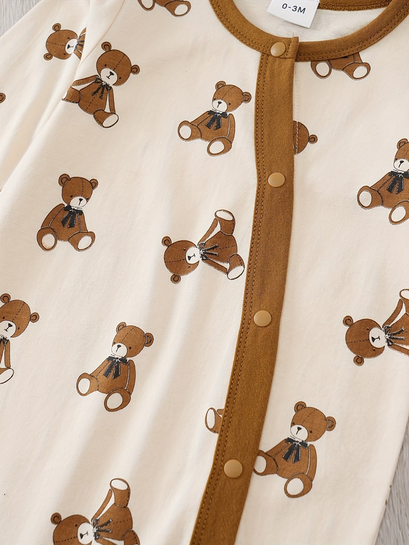 Cotton Doll Bear Print Romper Baby Bodysuit