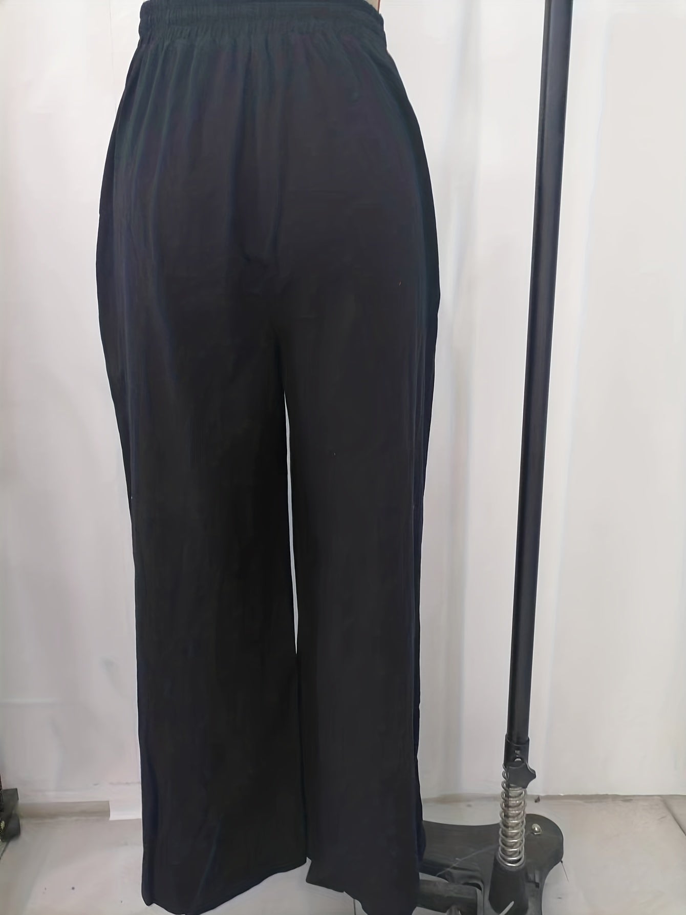 Minimalist Drawstring Wide Leg Pants Women's Clothing