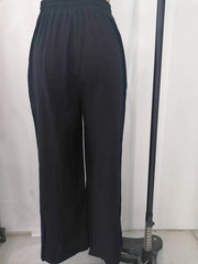 Minimalist Drawstring Wide Leg Pants Women's Clothing