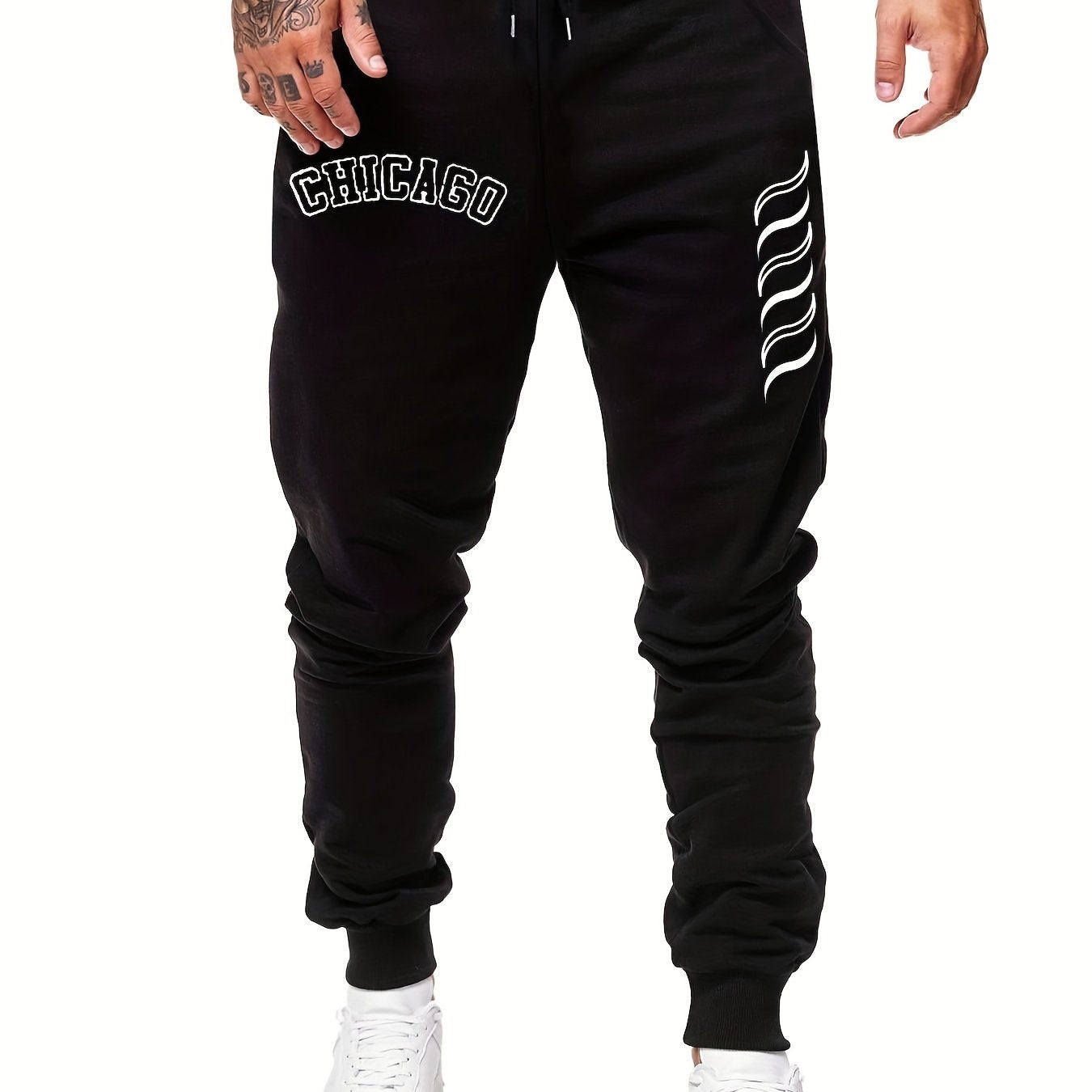 CHICAGO Graphic Print Men's Stylish Sweatpant Casual Jogger Pants