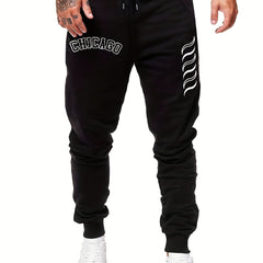 CHICAGO Graphic Print Men's Stylish Sweatpant Casual Jogger Pants
