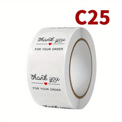 500 Thank You Stickers Baking Bread Cake Round Decorative Envelope Gift Label