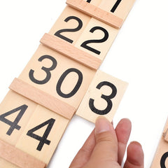 Numbers 1-99 Wooden Card Puzzle Toys