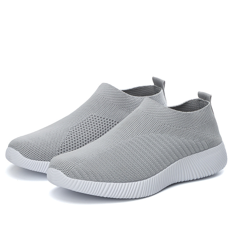 Women's Breathable Knit Sneakers Soft Sole Low Top Casual Shoes