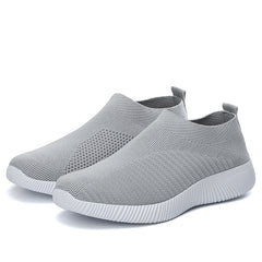Women's Breathable Knit Sneakers Soft Sole Low Top Casual Shoes