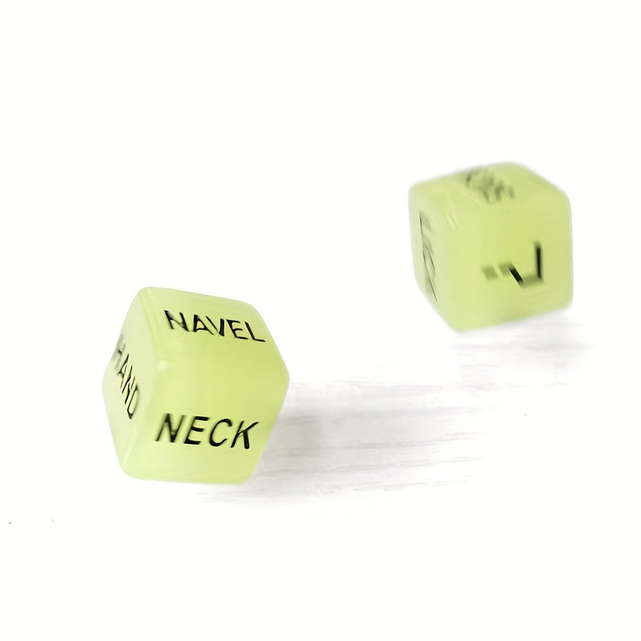 2pcs Acrylic Luminous Game Dice Party Supplies