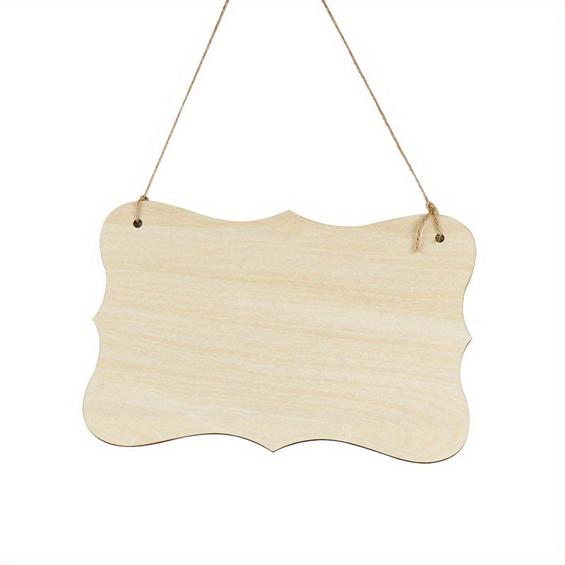1pc DIY Wooden Hanging Blank Signs - Pets Handwriting Decoration